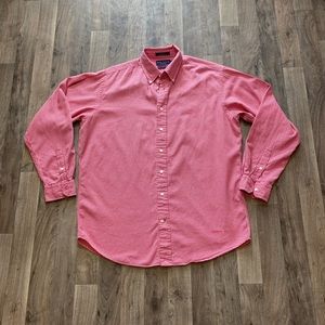 Daniel Cremieux Red Gingham Button Down Shirt Size Large